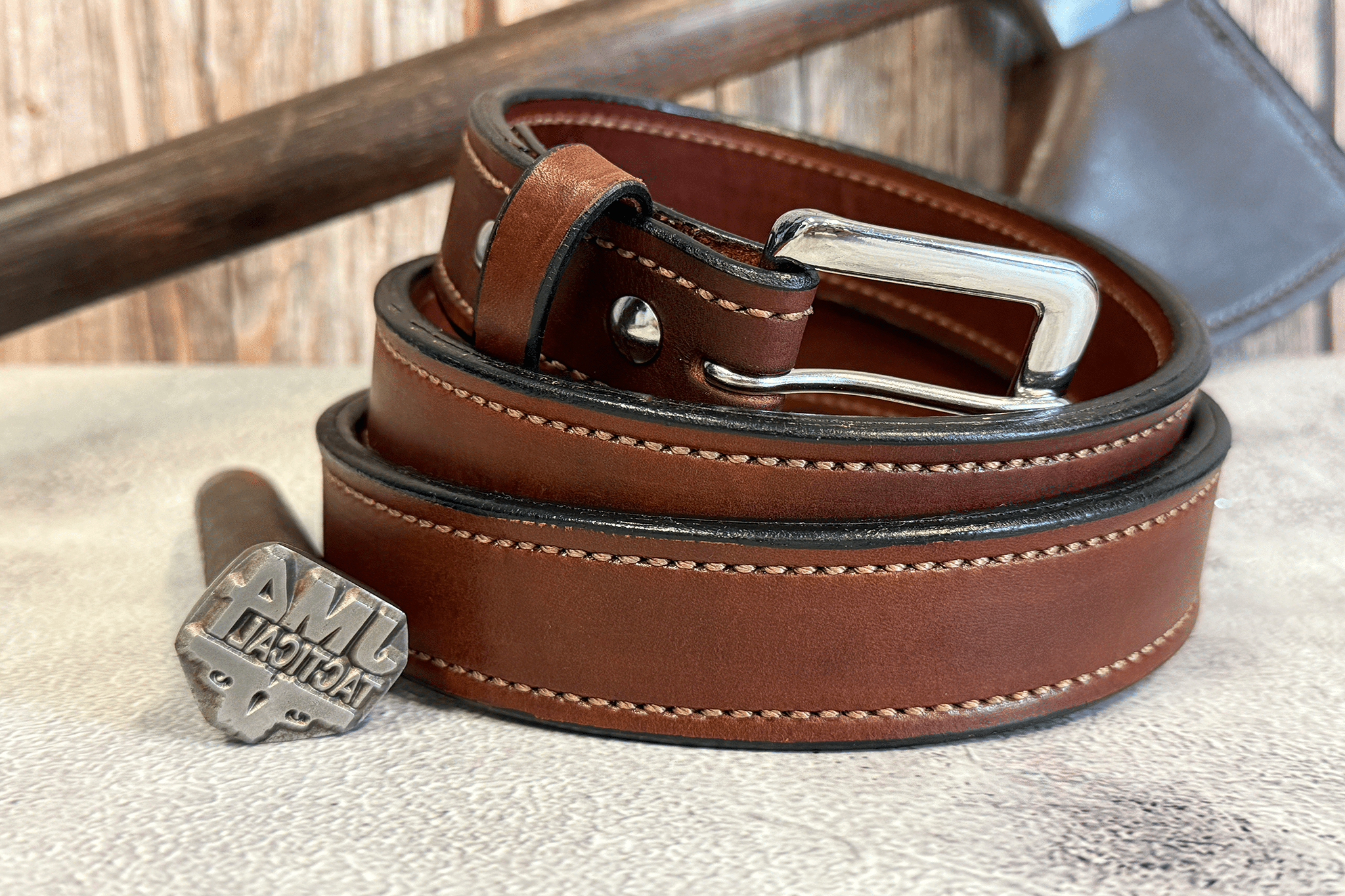 Brown Gun Belt Single Shot Belt